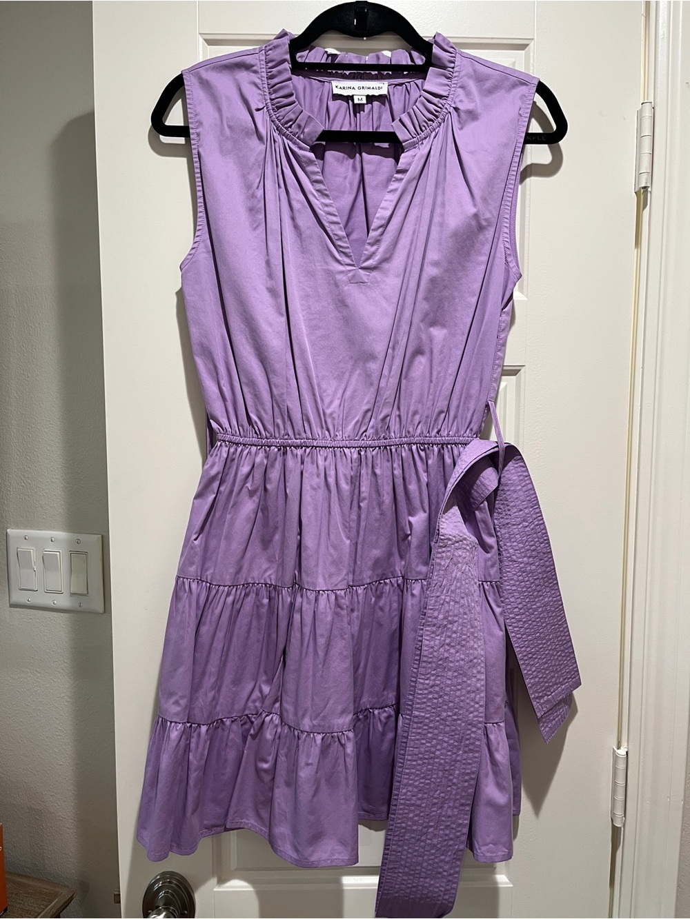 Sleeveless cotton mini dress